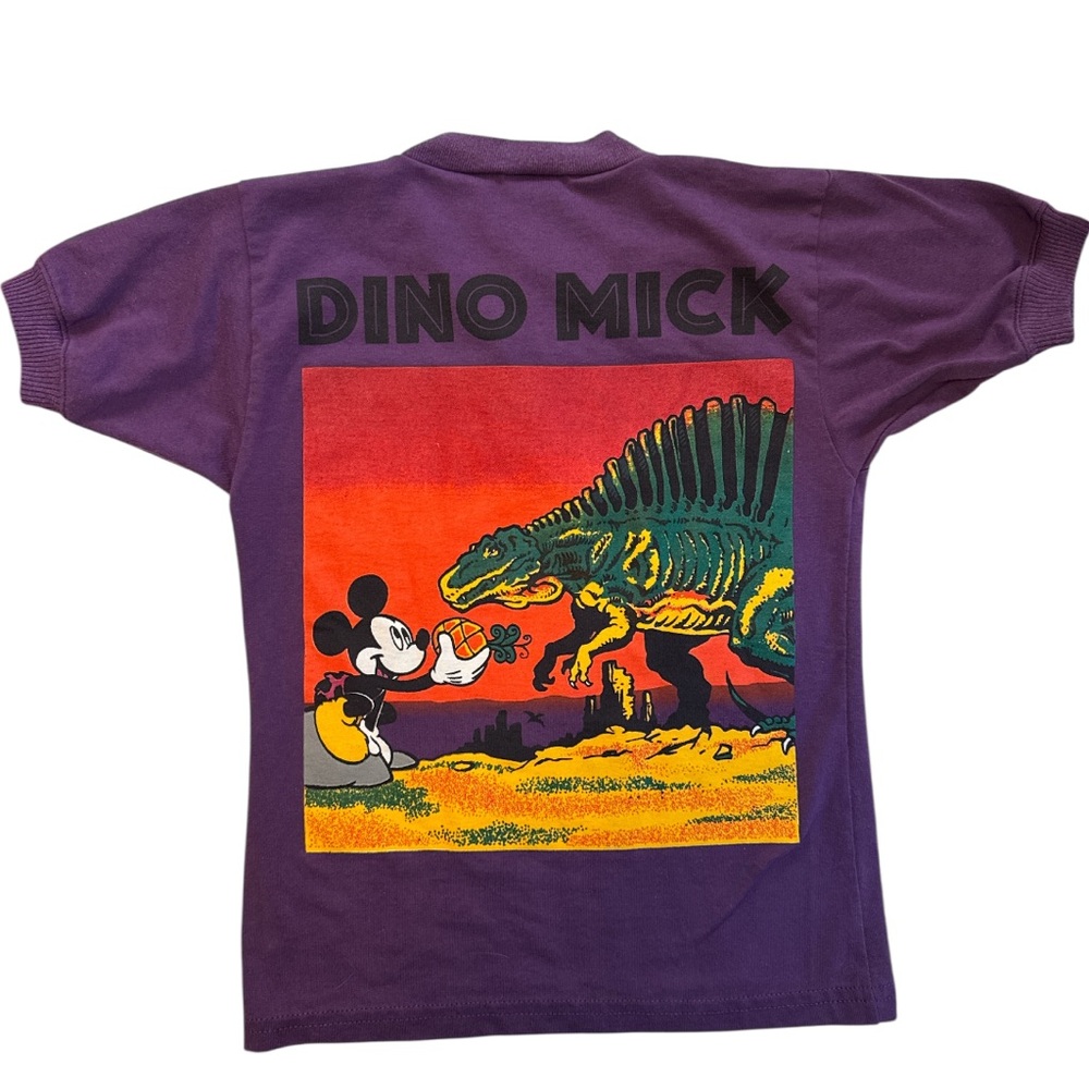 Vintage 90s Disney Jogtogs Dino Mick Mickey Mouse Tee Rare Kids Size Small